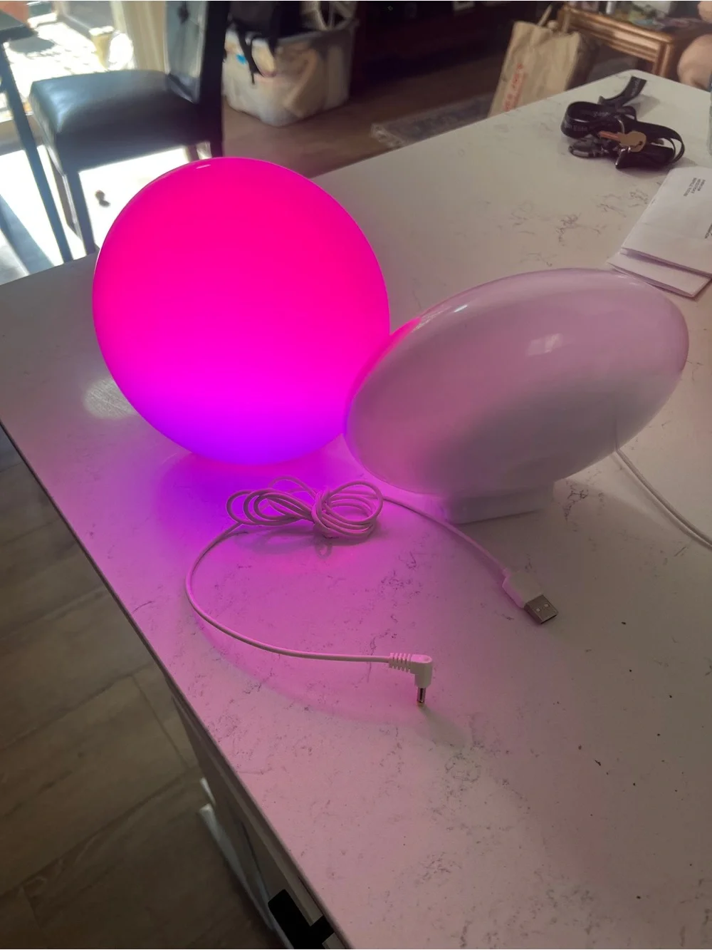 Prismatic Smart Color-Changing Orb Lamp - Multi-Color